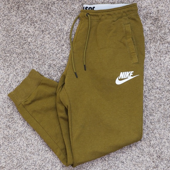 Nike Sportswear Essential Fleece Joggers Women's L Olive Green CI1196 - Picture 1 of 9